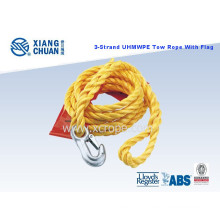 3-Strand UHMWPE Tow Rope with Flag